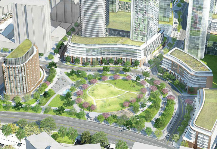 Looking to the Enlarged View of Central Park at Agincourt Mall Redevelopment