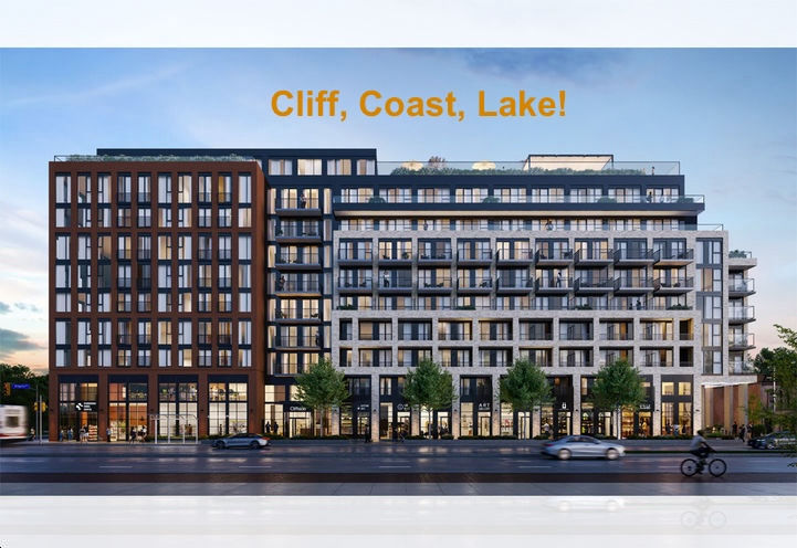 Cliffside Condos -  Bustling city life and serene lake tranquility.