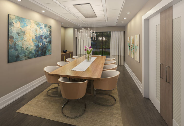 Dining Room Interior Features and Finishes at Leaside Manor