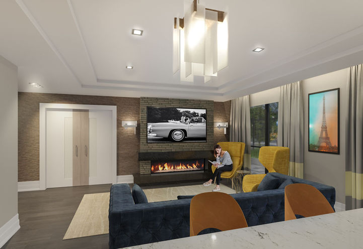 Fireplace Lounge at Leaside Manor
