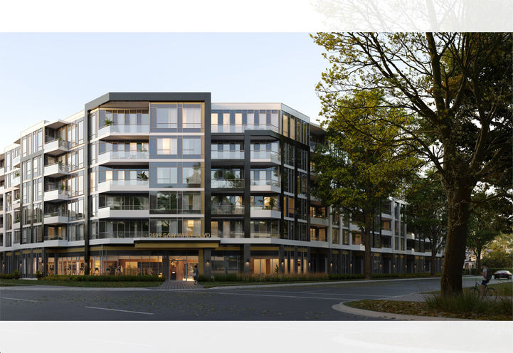 The Saw Whet Condos Street Corner View of Exteriors