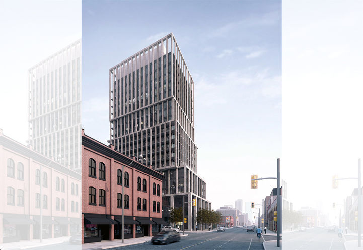 1087 Yonge Street Condos Streetscape View of Tower Exteriors