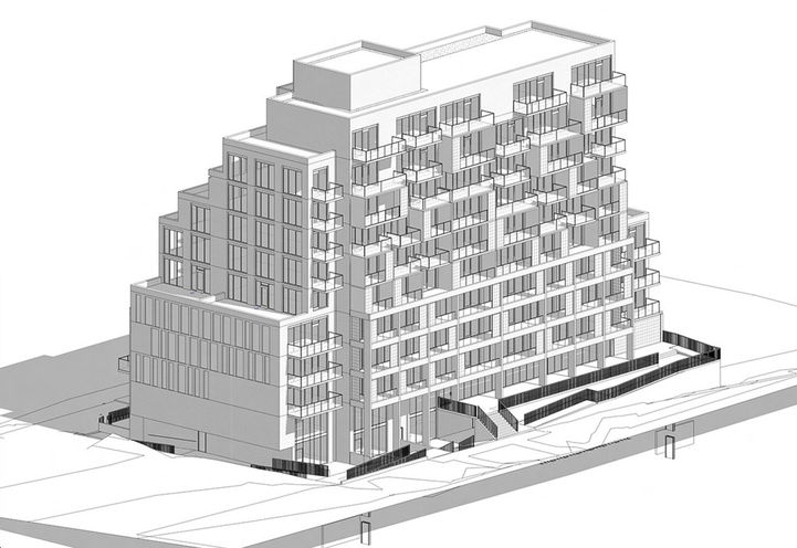 1141 Roselawn Avenue Condos Massing Diagram of Building