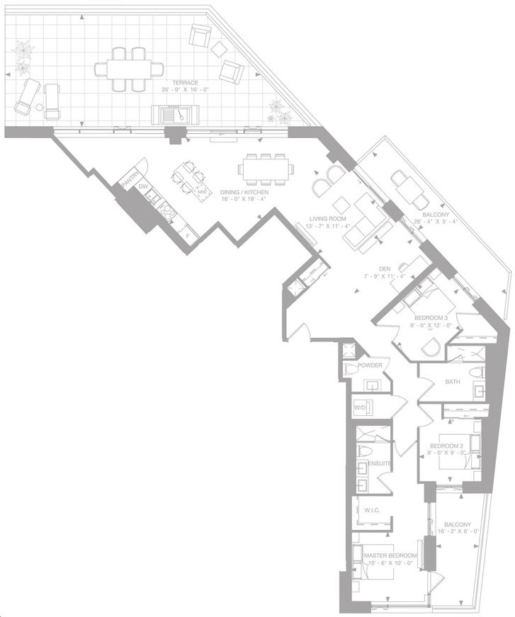 1181 Queen West Condos by Skale |1719 Sq.ft. Floorplan 3 bed & 2 bath