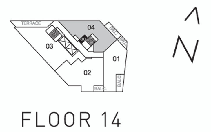 1181 Queen West Condos 869 Sq.Ft Key Plan