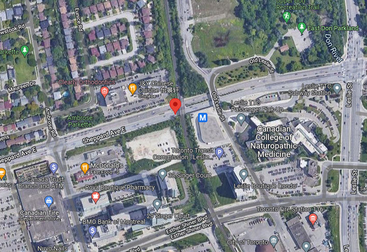 1181 Sheppard Ave East Condos Satellite View of Project Location