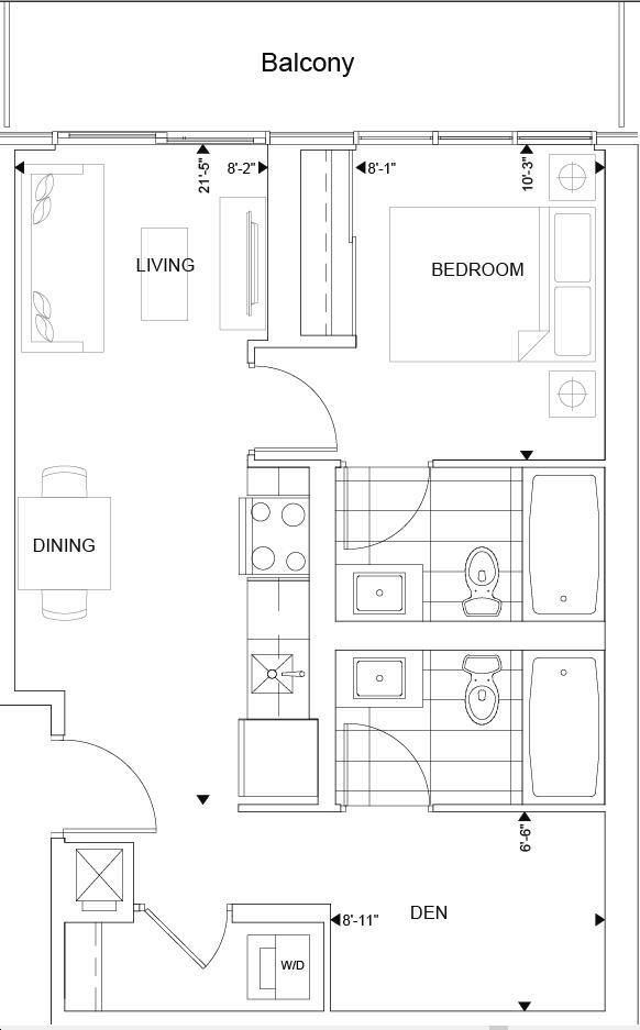 128 Fairview Mall Connect Condos by Fram-Building |576 Floorplan 1 bed ...