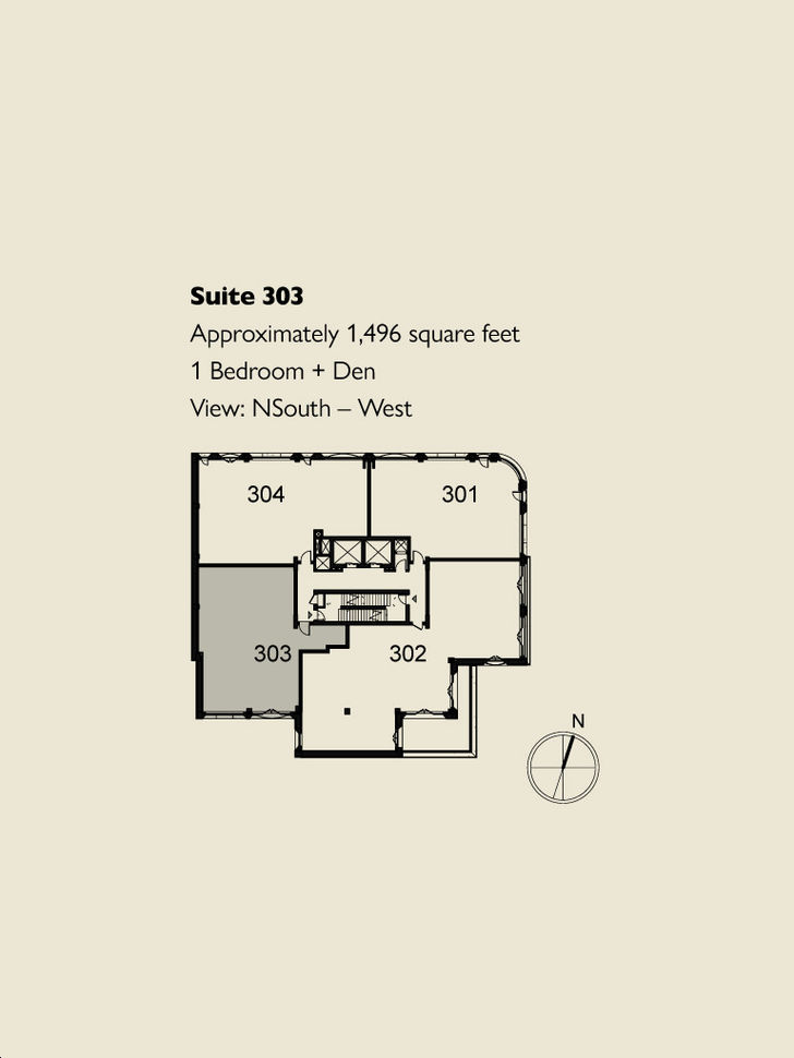 128 Hazelton Condos 303 Key Plan