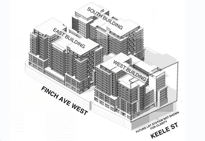 Early Artist Concept Aerial View of 1315 Finch Avenue West Condos 3