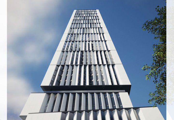 15 Hollis Street Condos  Looking Up at Tower Exteriors