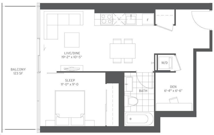 155 Redpath Condos by Freed Suite 12 2nd Floor Floorplan