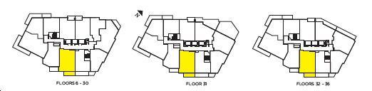 159SW Condos B-648 Key Plan