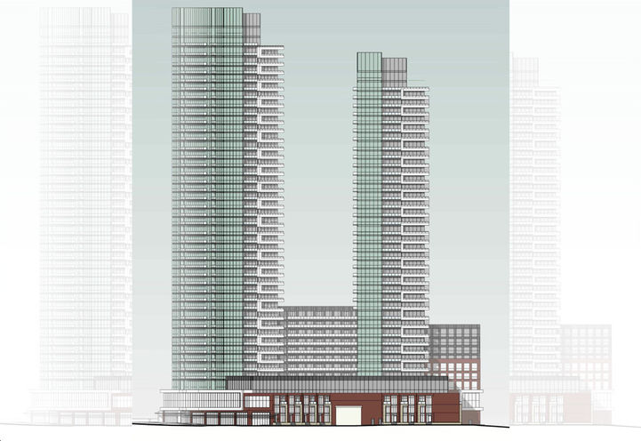 1799 St. Clair West Condos Massing Diagram of Towers