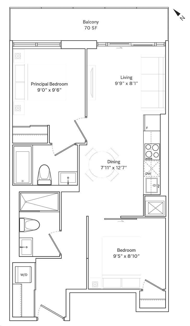 1989 Condos by Latch-Developments |2B-J Floorplan 2 bed & 2 bath