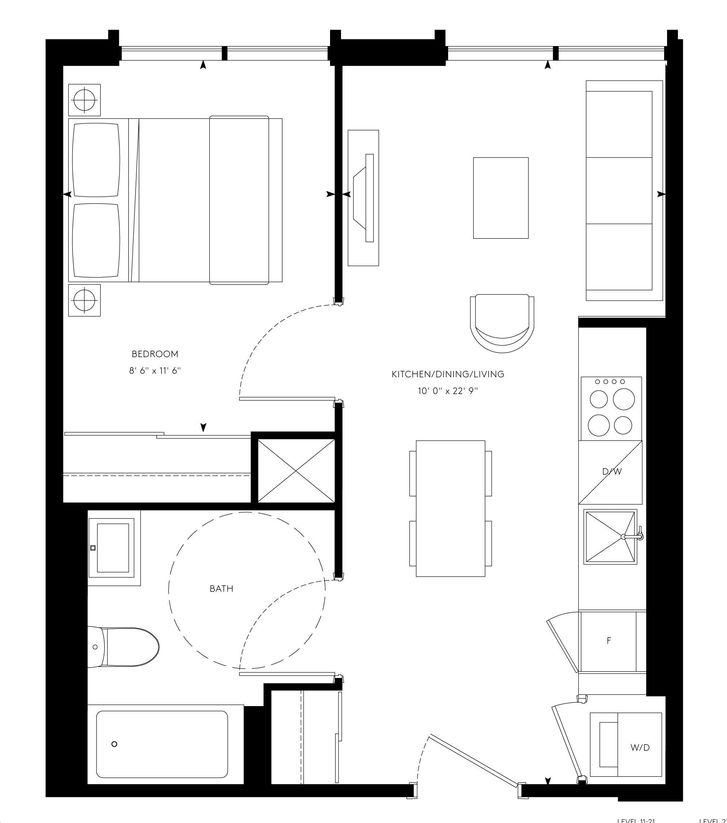 199 Church Condos by CentreCourt |Church478 Floorplan 1 bed & 1 bath