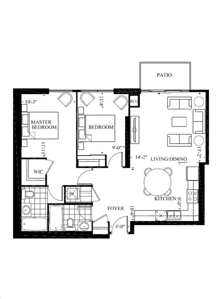 2150 Condos Phase 3 by VHL SB Floorplan 2 bed & 2 bath