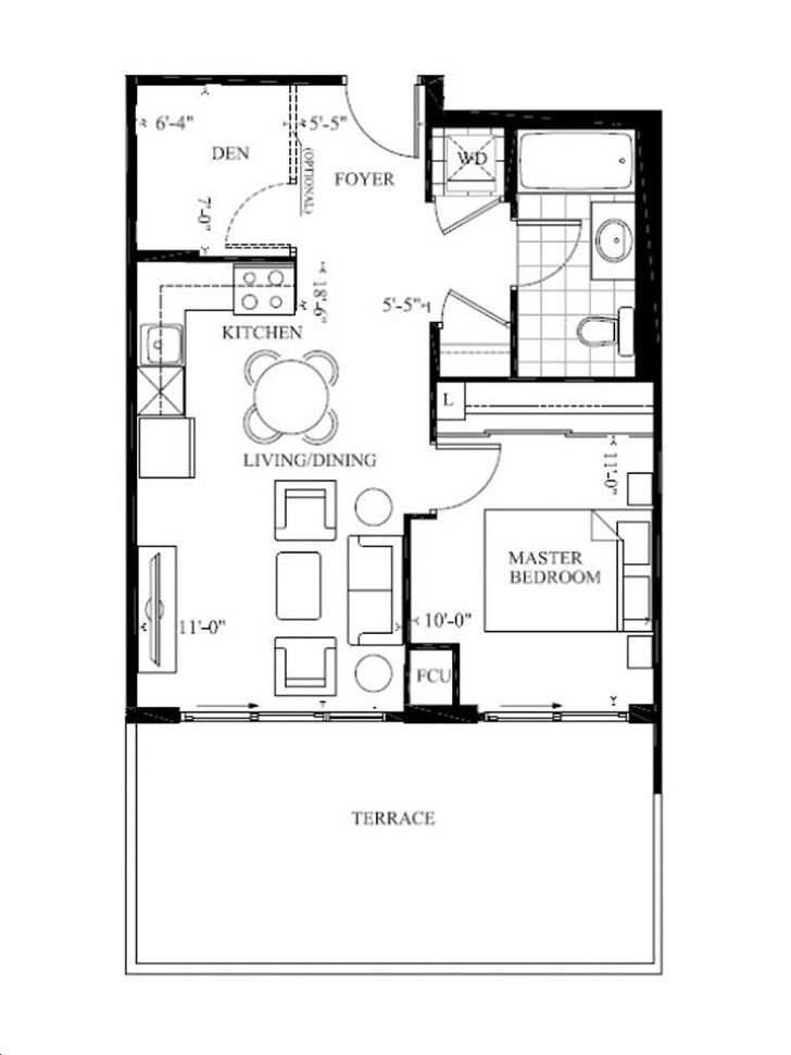 2150 Condos Phase 3 by VHL SGt Floorplan 1 bed & 1 bath