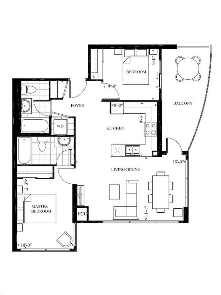 2150 Condos Phase 3 by VHL SK Floorplan 2 bed & 2 bath