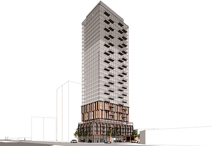 2444 Hurontario Street Condos - Early Concept Tower Exterior View