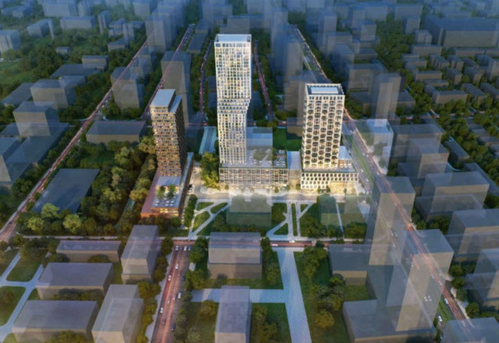 Aerial View of 253 Queen Street East Condos