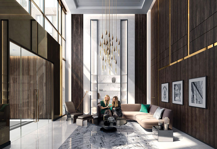 Hotel-Inspired Lobby and Concierge at 260 High Park Condos