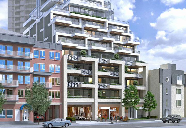 North-east Building Exterior View of 276 Merton Street Condos by The Rockport