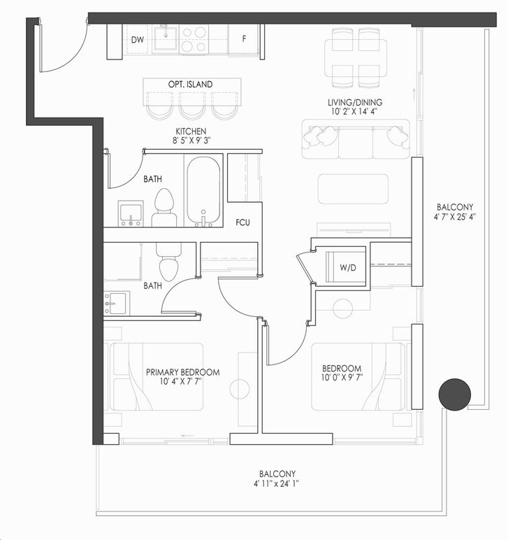 2992 Sheppard Condos by 95-Developments |A2-03 Floorplan 2 bed & 2 bath