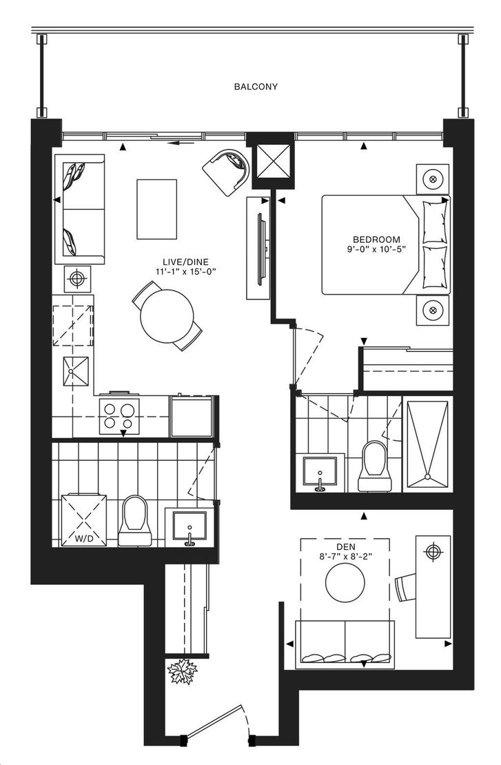 36 Zorra Condos by AltreeDevelopments Woodbury Floorplan 1 bed & bath