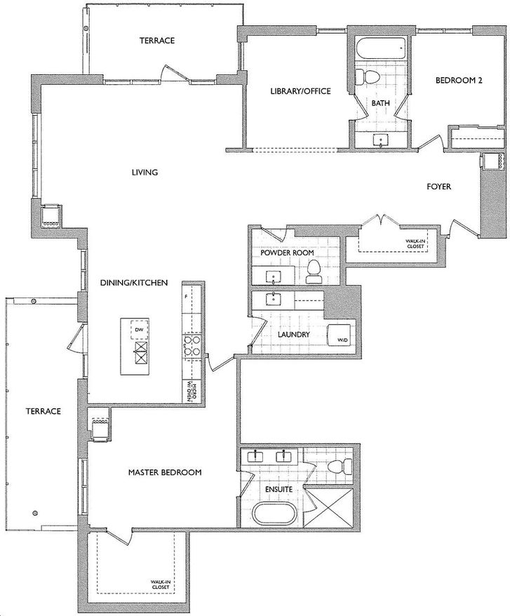 42 Mill St Condos by Amico |Pent House 601 Floorplan 2 bed & 2 bath