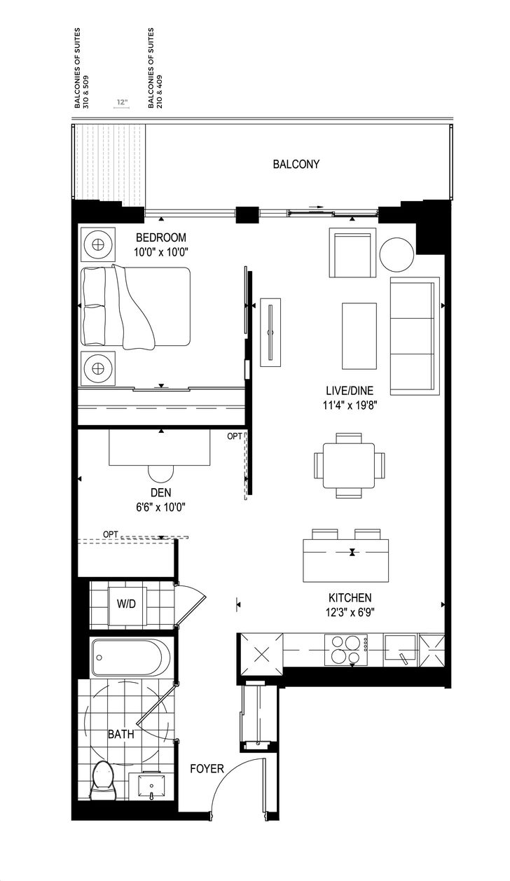 50 Ann Condos by Brookfield-Residential |Sultan Floorplan 1 bed & 1 bath