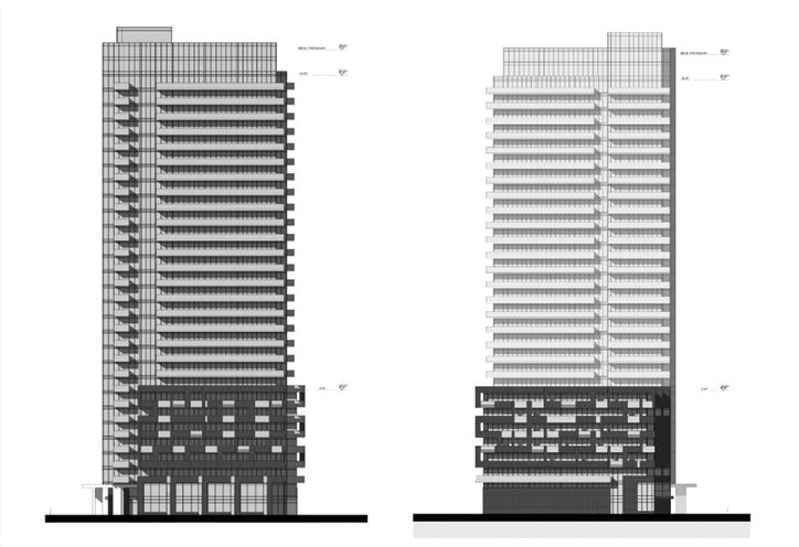 6040 Bathurst Condos North <left> and South <right> View