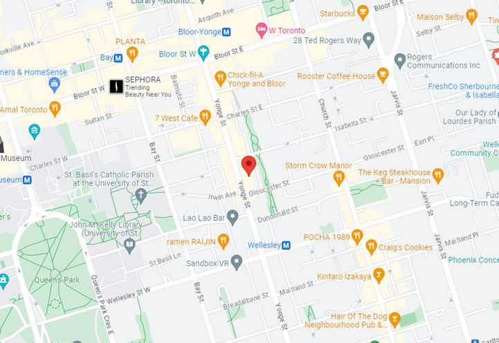 619 Yonge Street Condos Map View of Project Location