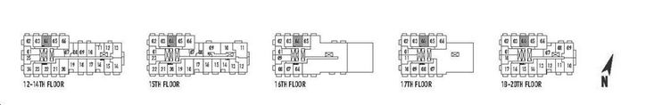 75 James Condos 1D-05 Key Plan