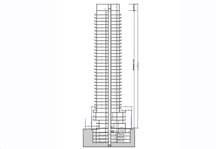 Elevation Sketch of 8 Jopling Avenue South Condos Tower