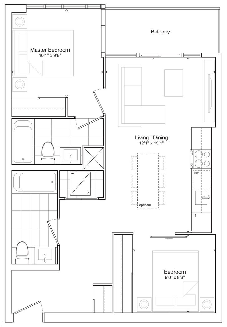 859 West Queensway Condos by First-Avenue |2B - 727 Floorplan 2 bed & 2 ...