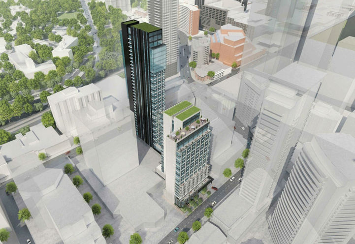 906 Yonge Street Condos Aerial Exterior View - Former Design