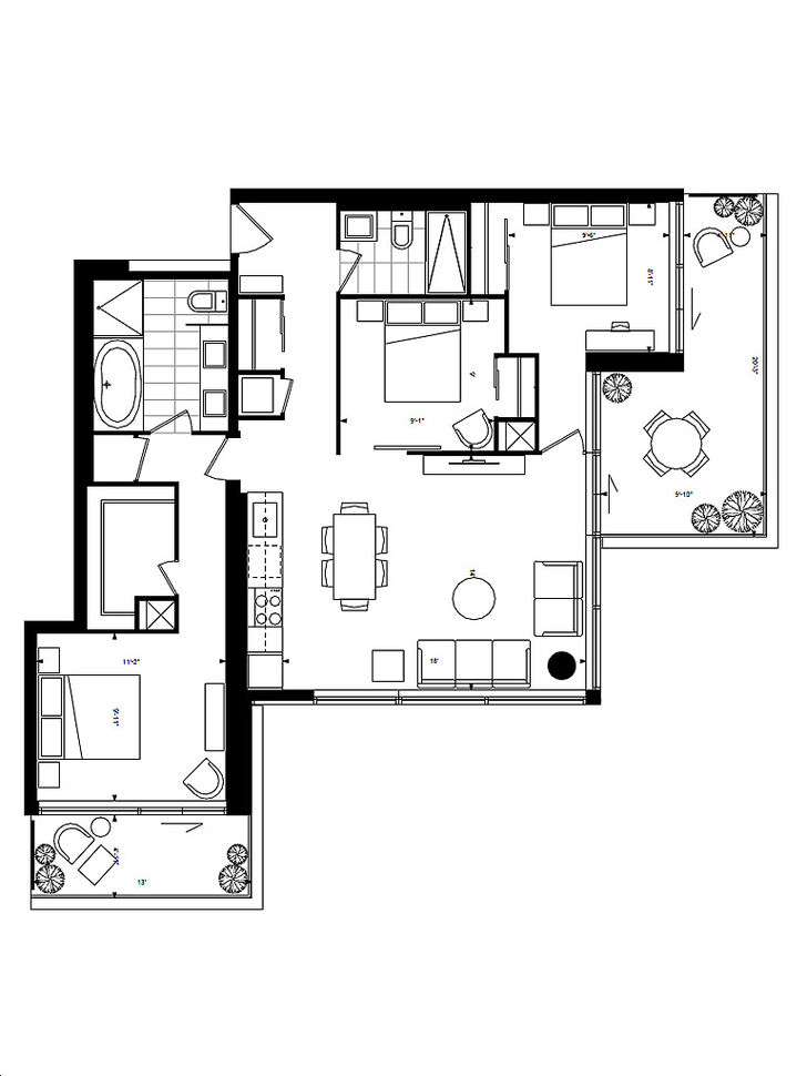 AYC Condos by Metropia Churchill Floorplan 3 bed & 2 bath