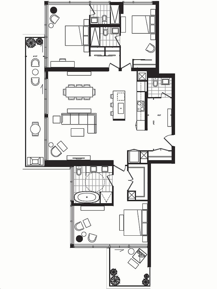 AYC Condos by Metropia Hazelton Floorplan 3 bed & 3.5 bath