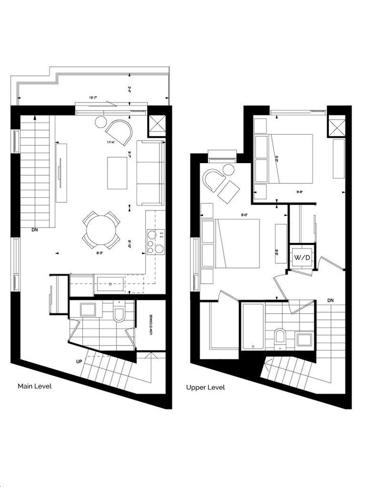 AYC Townhomes by Metropia Bedford TH Floorplan 2 bed & 1