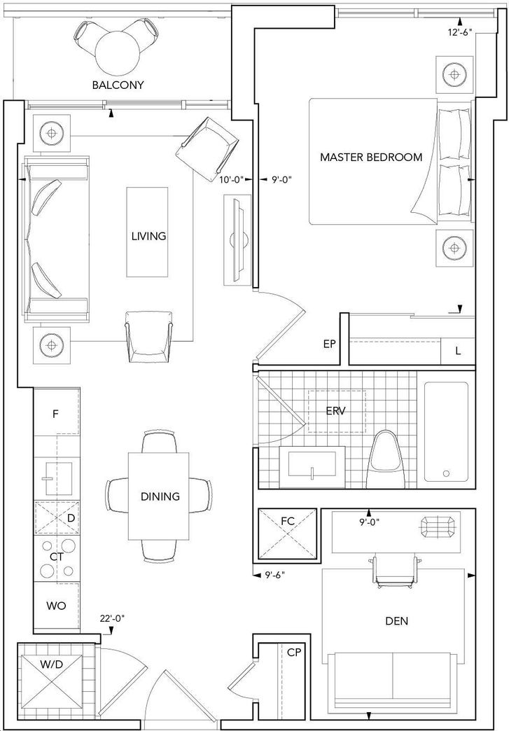 Aquavista Condos at Bayside by Tridel |1A+D Floorplan 1 bed & 1 bath