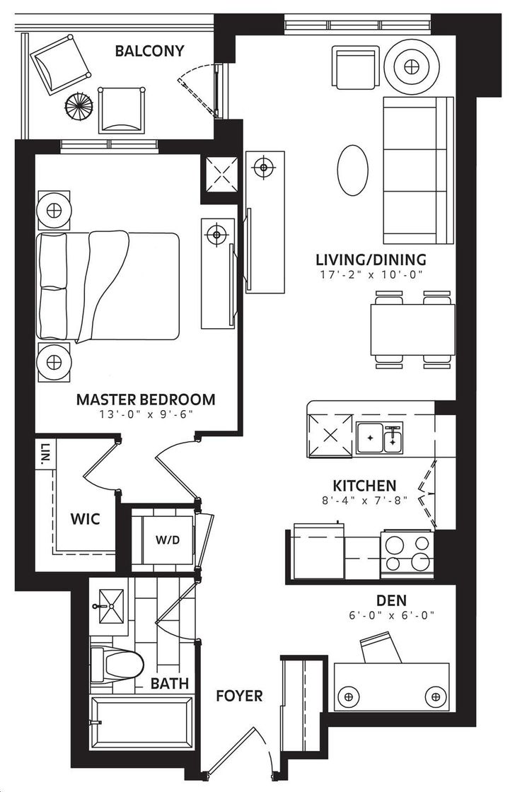 ArtHouse Condos by Flato |Mozart Floorplan 1 bed & 1 bath