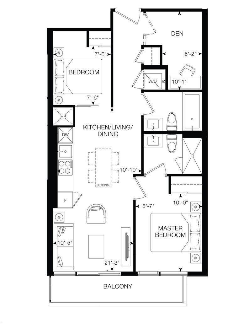 Artform Condos by EMBLEM |Charlize-1 Floorplan 2 bed & 2 bath