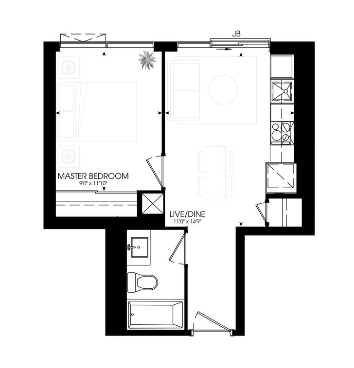 Artistry Condos by Tribute |Tower- 452 Floorplan 1 bed & 1 bath