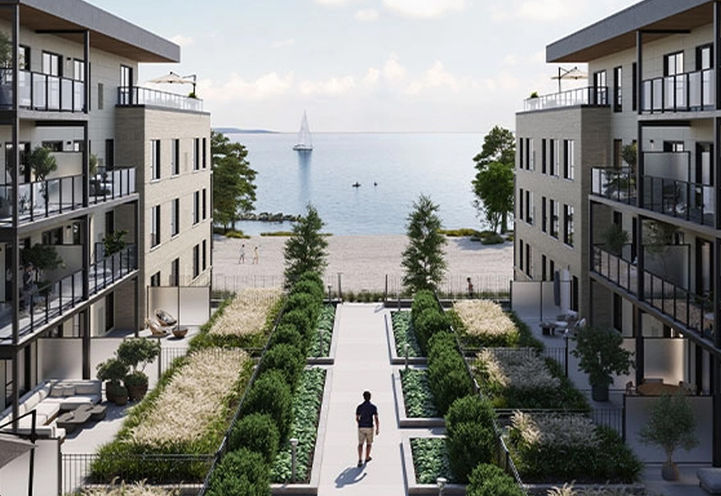 Aspen Shores Condos Beach Front View of Buildings