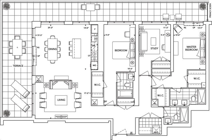 Auberge On The Park Condos by Tridel |3MT Floorplan 3 bed & 3 bath