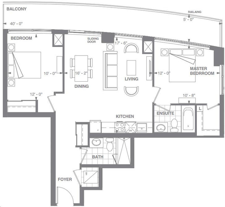 Axiom Condos 2 by Greenpark St James 3 Floorplan 2 bed