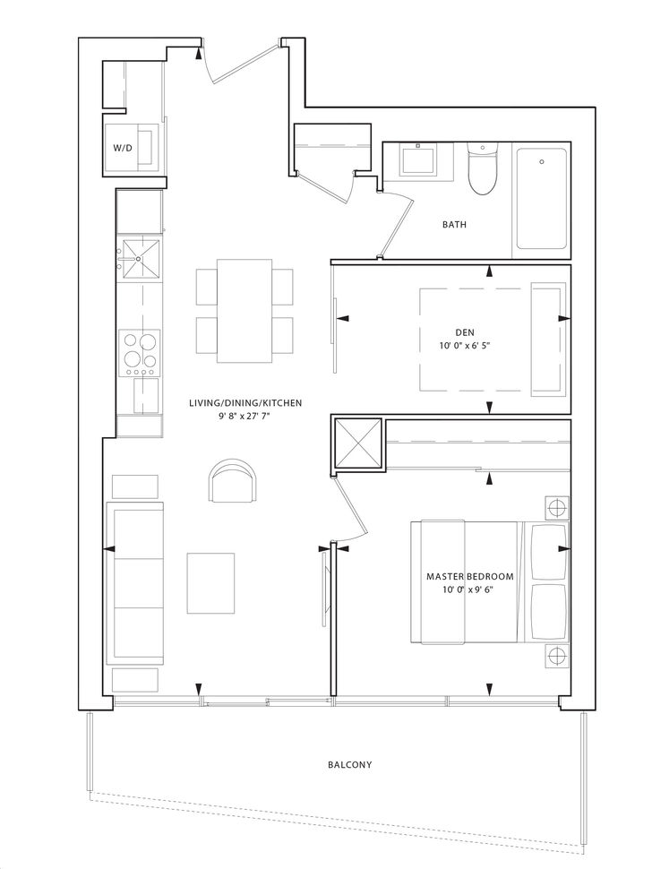 Axis Condos by CentreCourt |668 Floorplan 1 bed & 1 bath