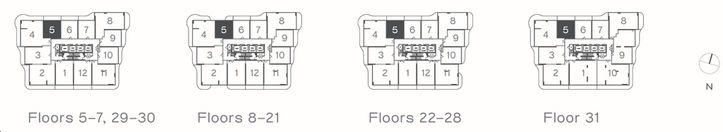 Azura Condos The Cyan Key Plan