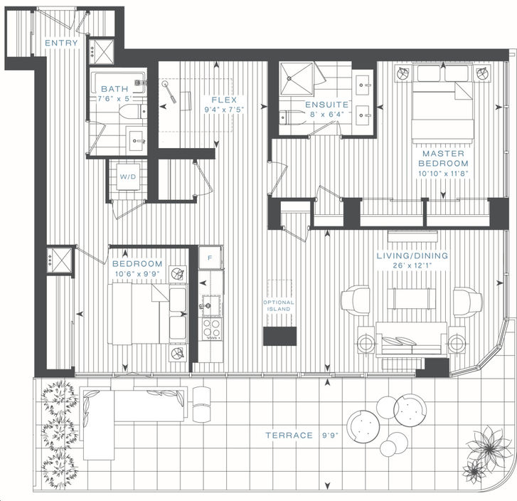 Azura Condos by CapitalDevelopments The Dusk Floorplan 2