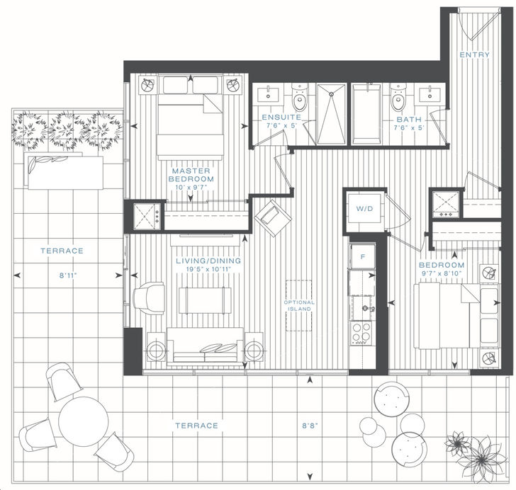 Azura Condos by CapitalDevelopments The Manor Floorplan